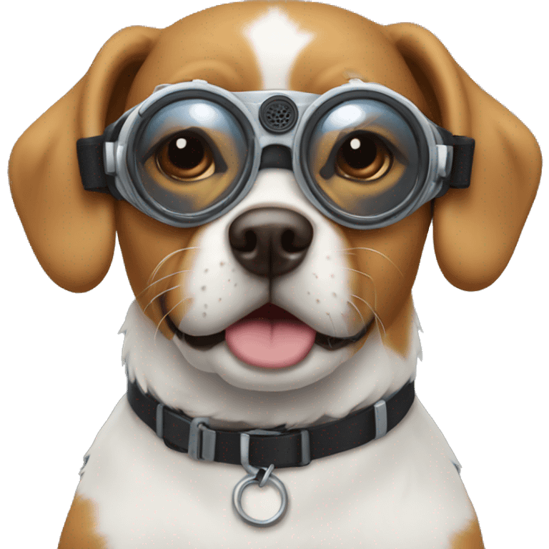 Dog wearing goggles  emoji