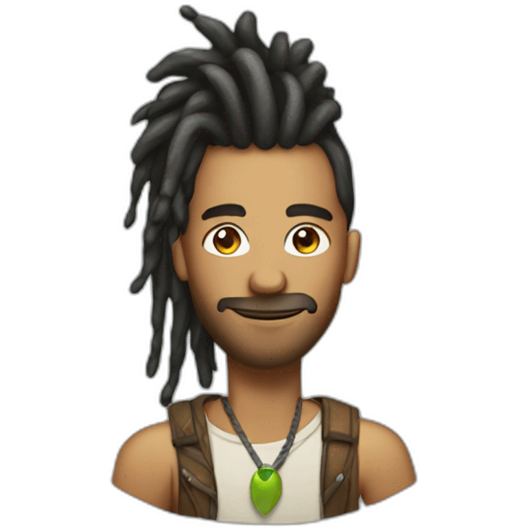 Guy with dreadlock Mohawk with party hat emoji