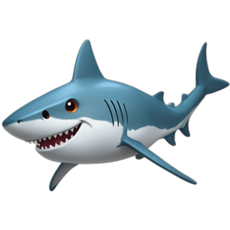 Un chat déguisé en Shark emoji