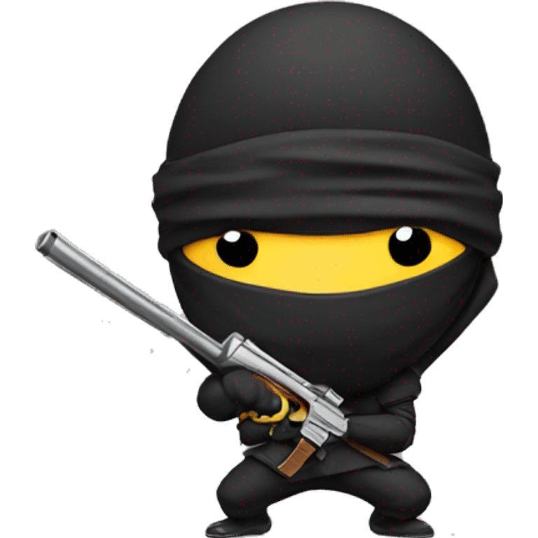 ninja with gun emoji