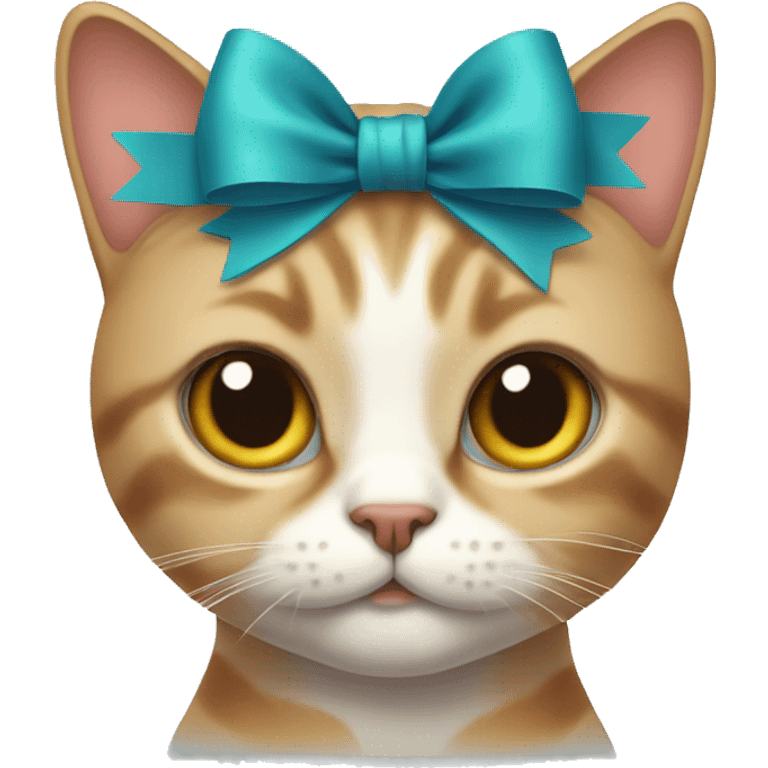 Cat with a bow in her head emoji