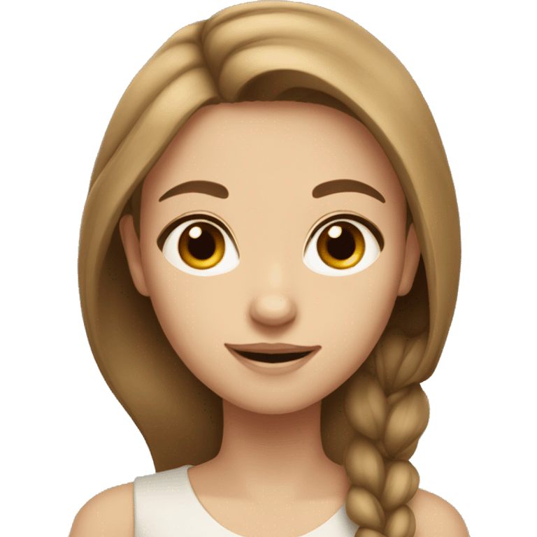 Light brown hair girl with Siamese emoji