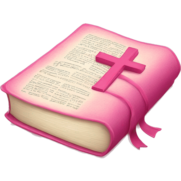 Pink bible emoji