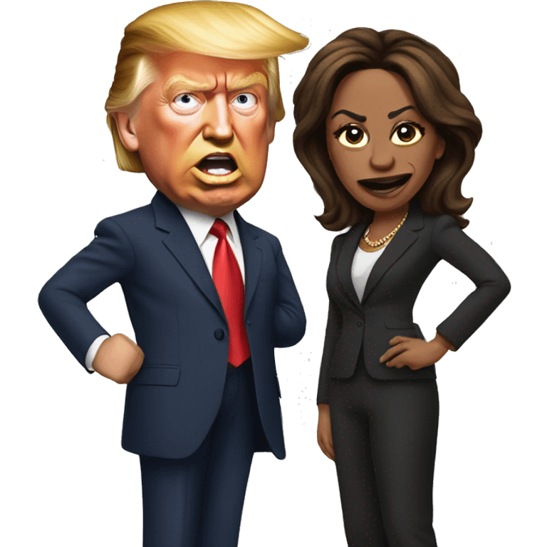 Trump vs kamala  emoji