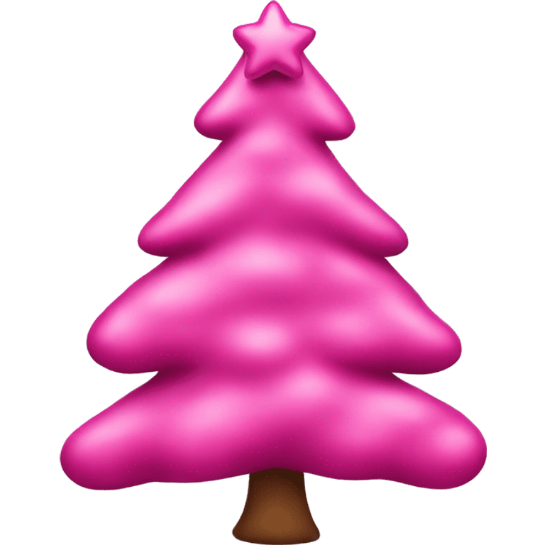 Christmas pink tree emoji