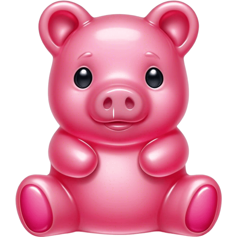 pink gummy jelly bear pig  emoji