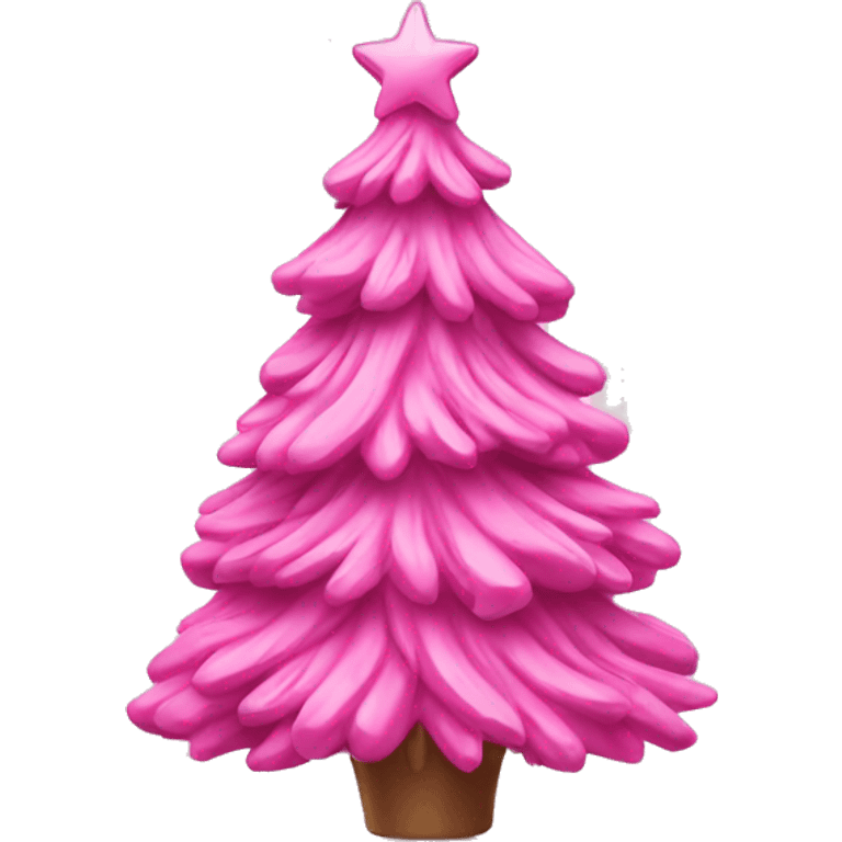 A pink Christmas tree  emoji