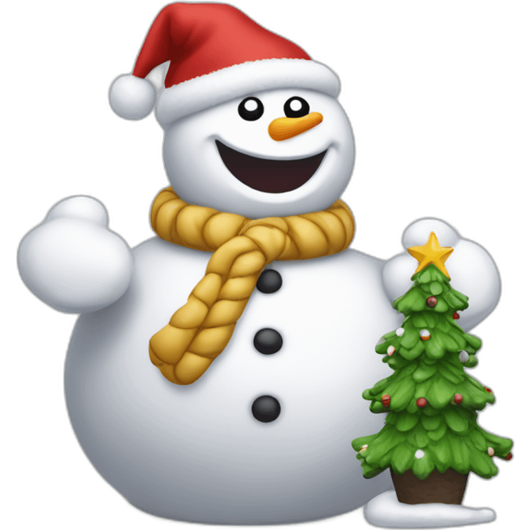 michelin man christmas snowman emoji