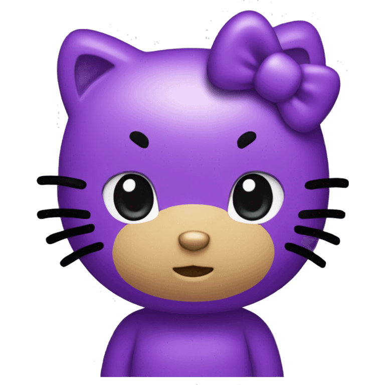 Purple hello kitty  emoji