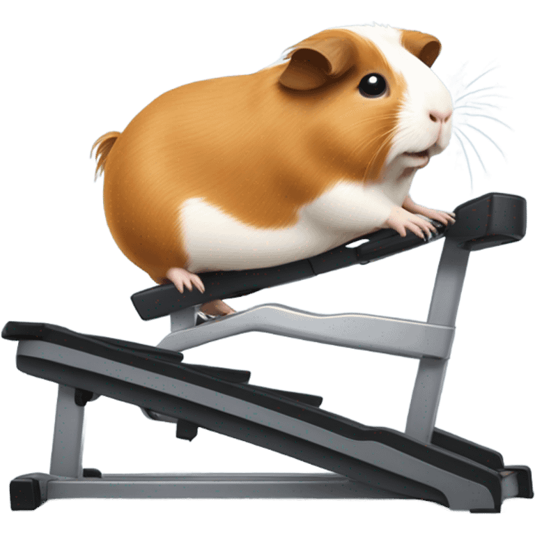 Guinea pig on stair master emoji