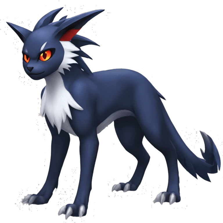 Edgy Cool Nargacuga-Litten-Absol-Pokémon Full Body emoji