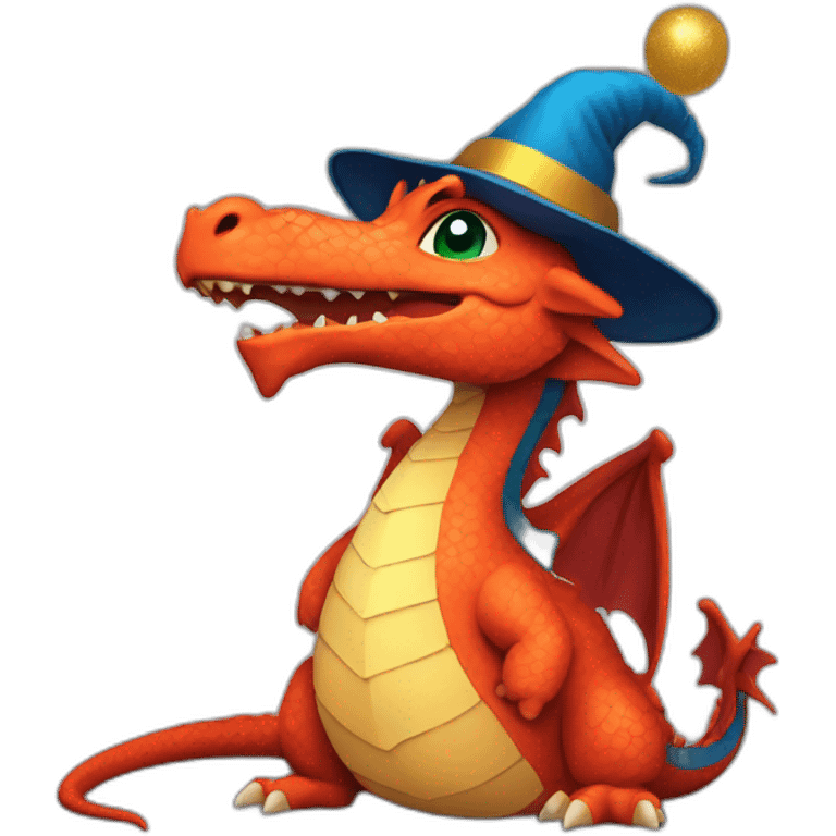 Dragon in a New Year's hat emoji