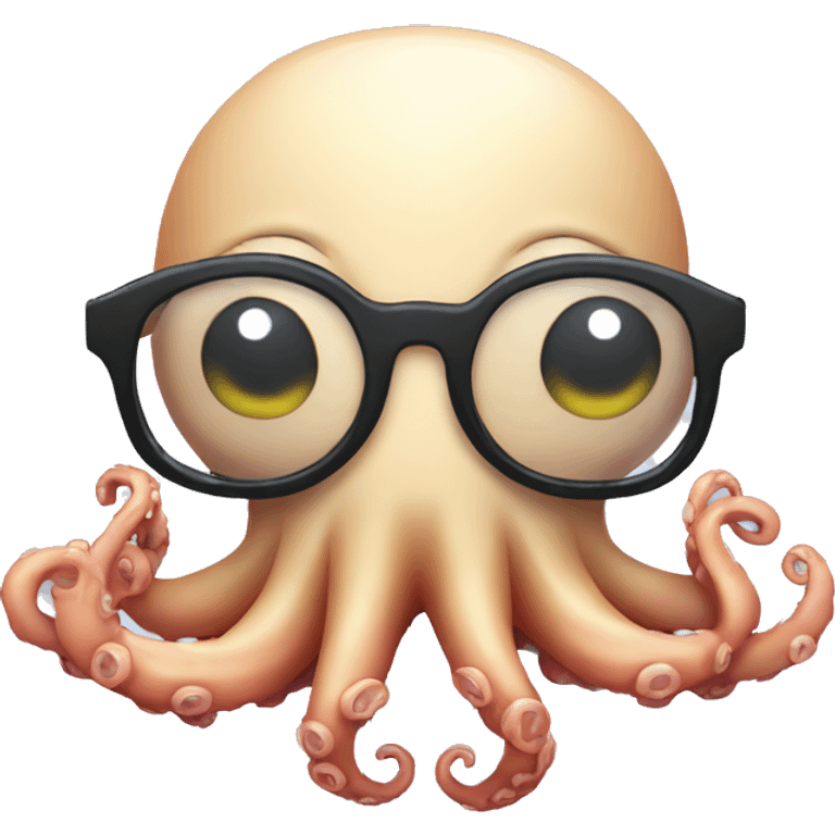 chibi octopus with glasses emoji