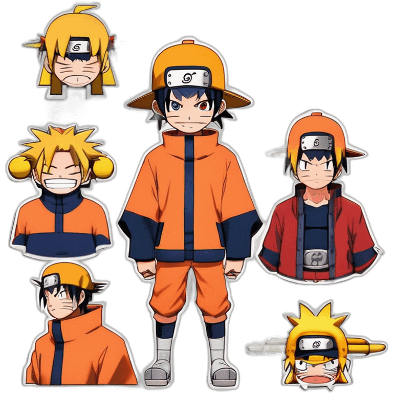 Naruto and Luffy emoji