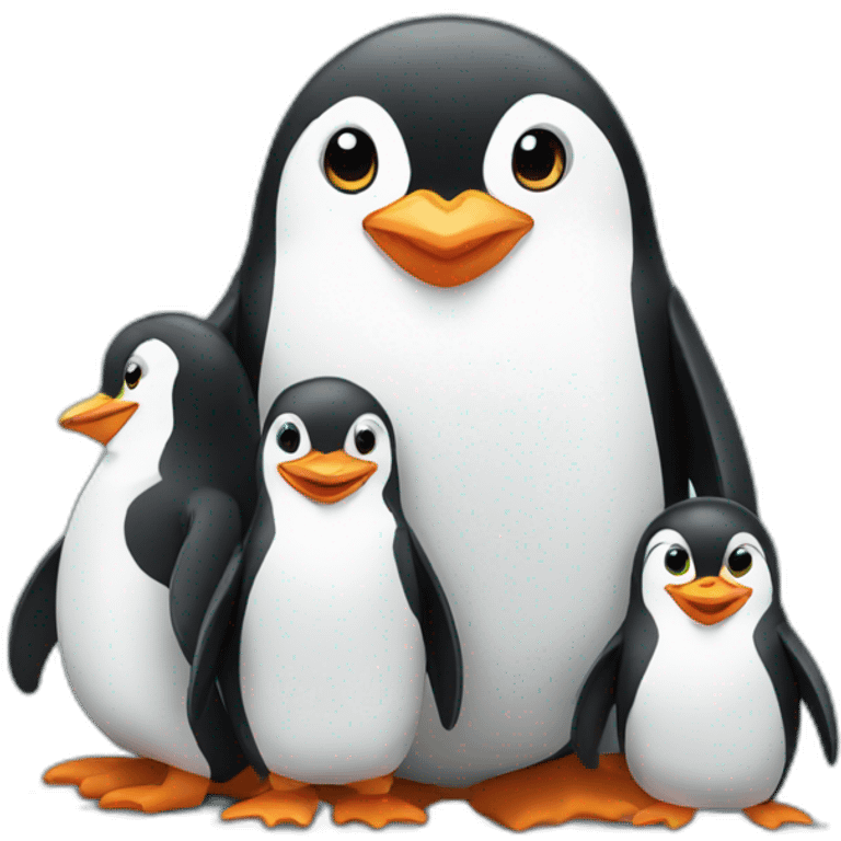 penguin family emoji