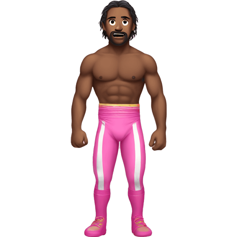 Wrestling pink emoji