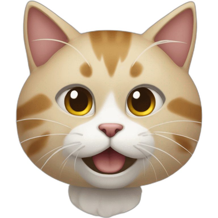 Cat karateca golpeando tablas emoji