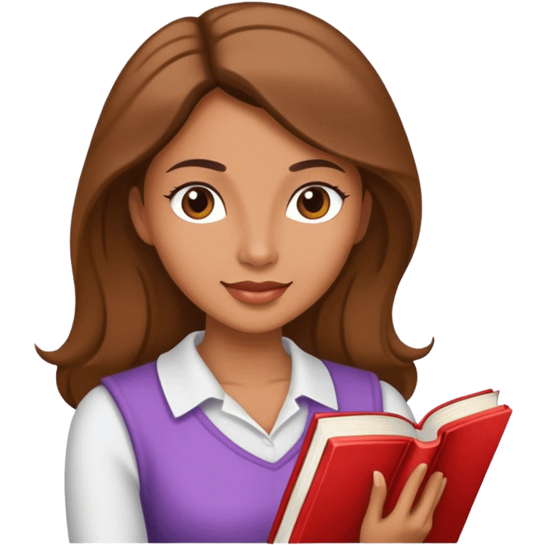 Woman holding a romance book emoji