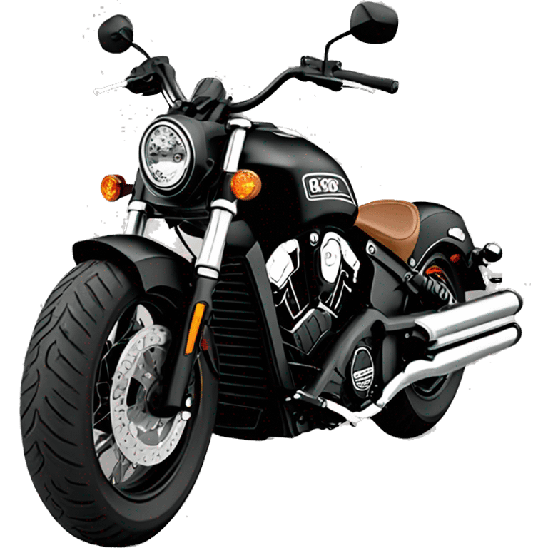 Moto Indian scout color negra emoji