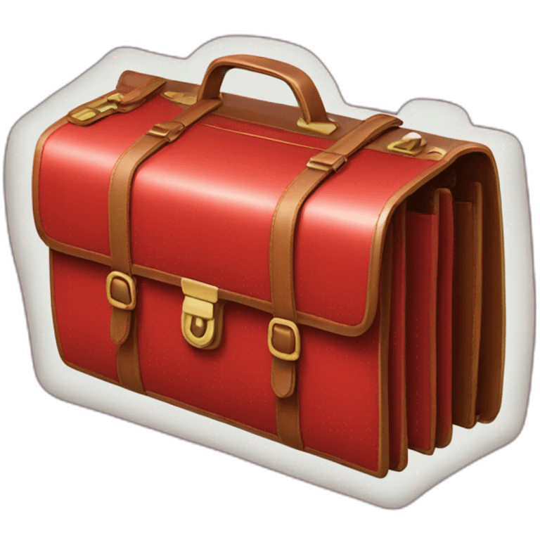 red briefcase opened full money inside emoji