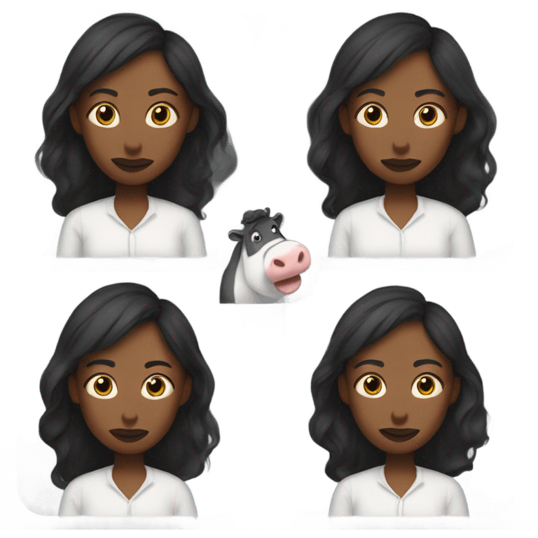 My wife Taylor mixed with the hippo moo dang emoji