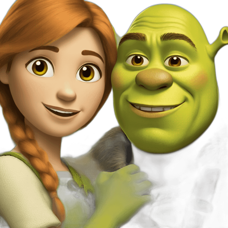 Shrek with fiona emoji