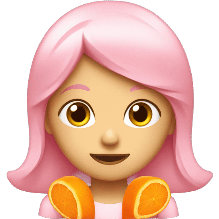 coração rosa com laranja emoji