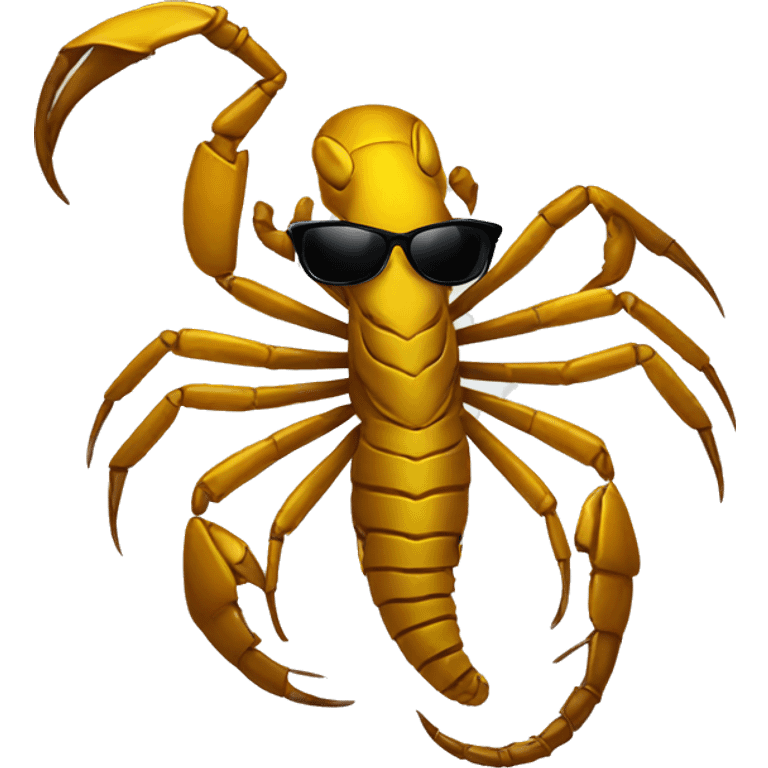 Scorpion with sunglasses emoji