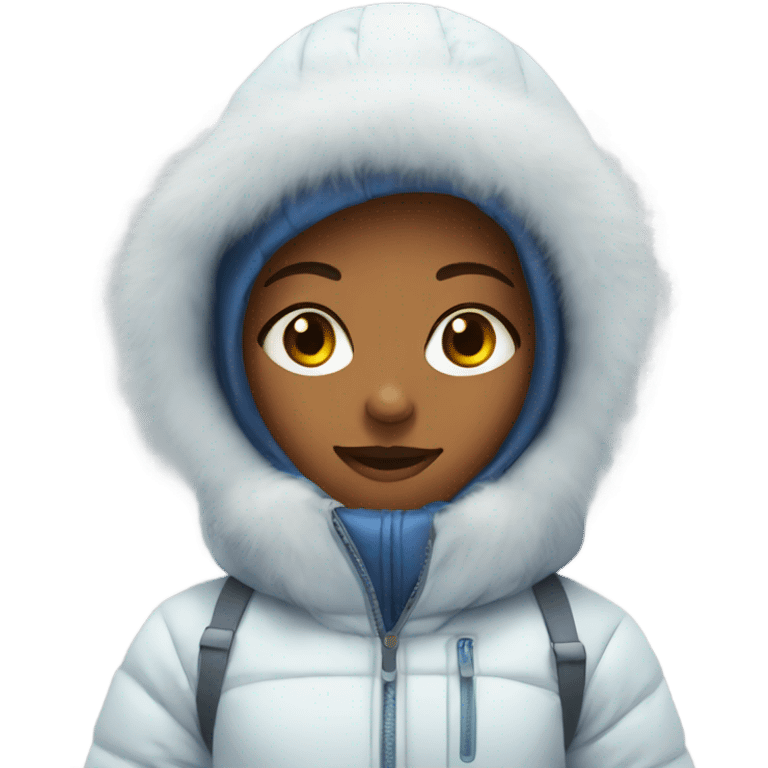 Girl in snow suits  emoji