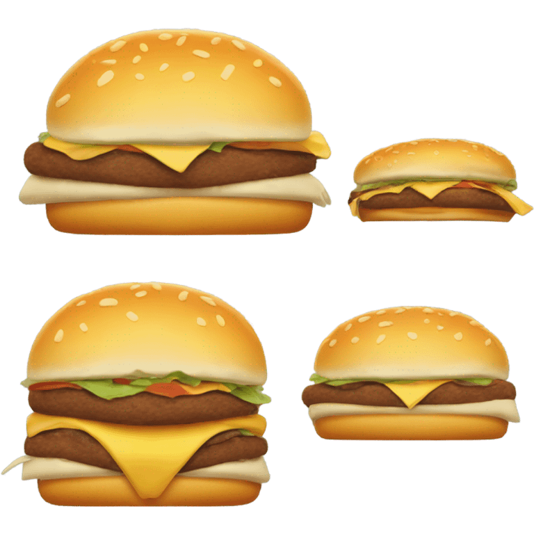 Generate a sleepy cheeseburger emoji with droopy eyes, a tiny yawn, and a slightly messy look. emoji