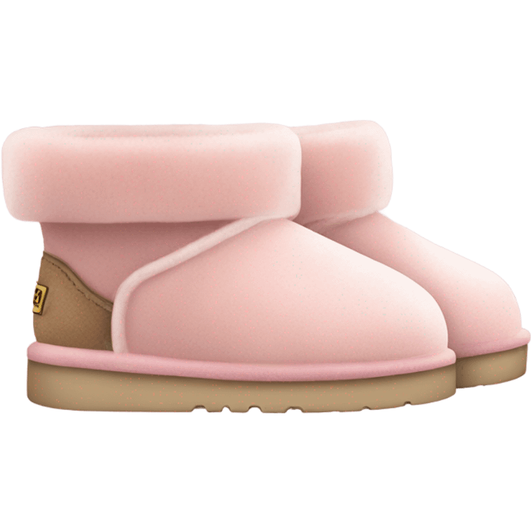 highly detailed light pink ugg slippers  emoji