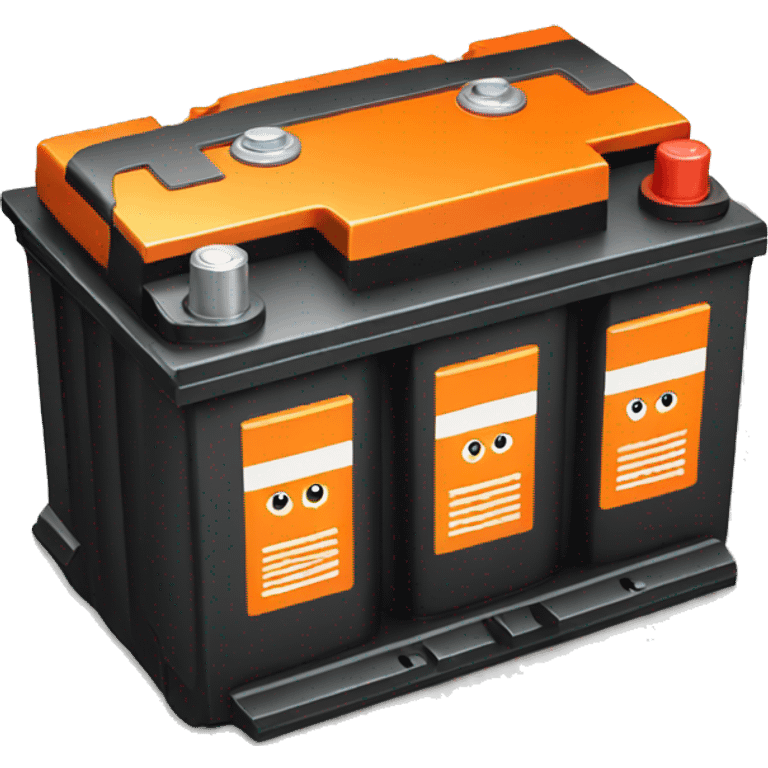 car battery with orange top emoji