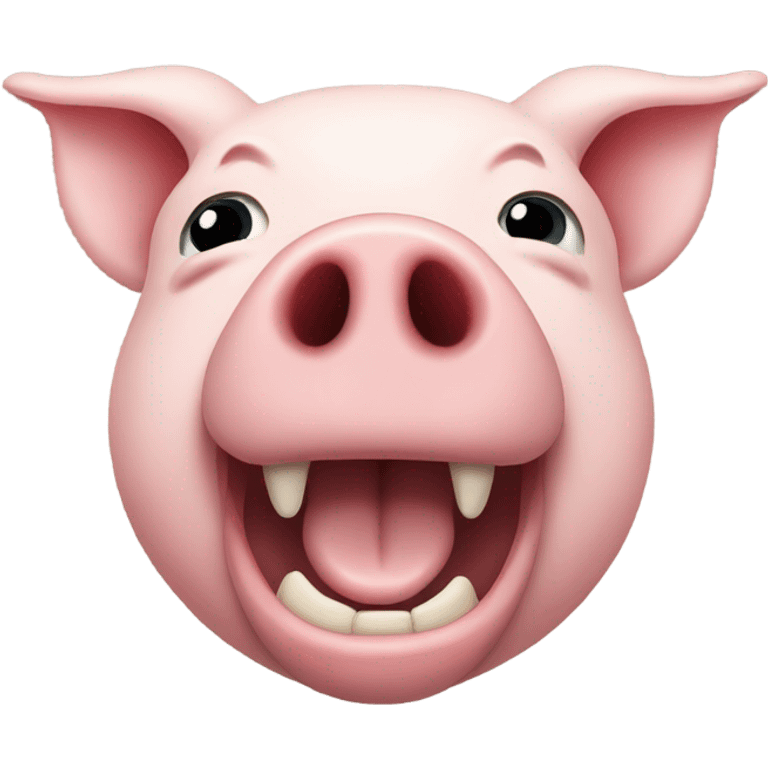 pig head open mouth emoji