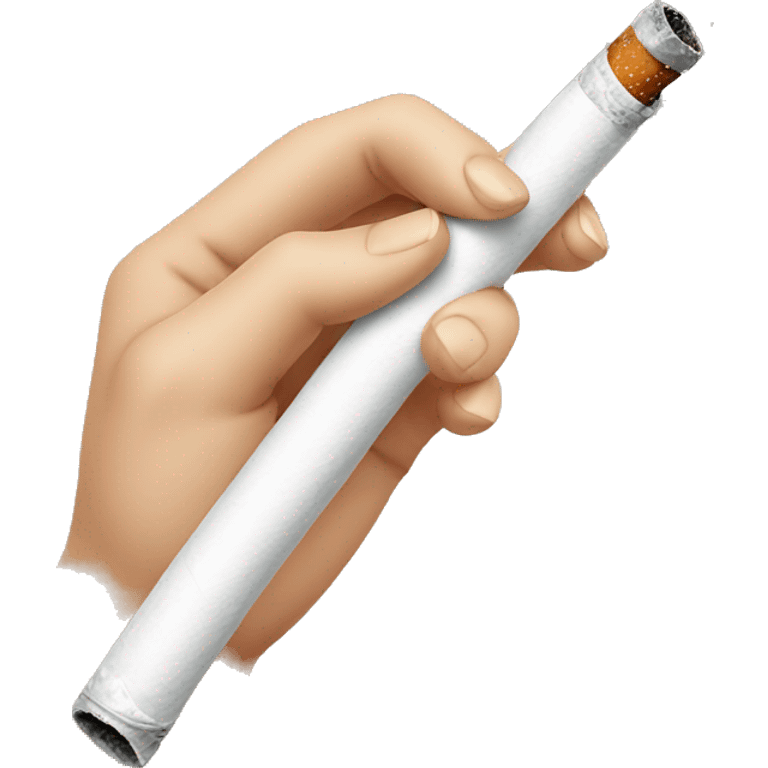 Female hand holding a cigarette pipe emoji