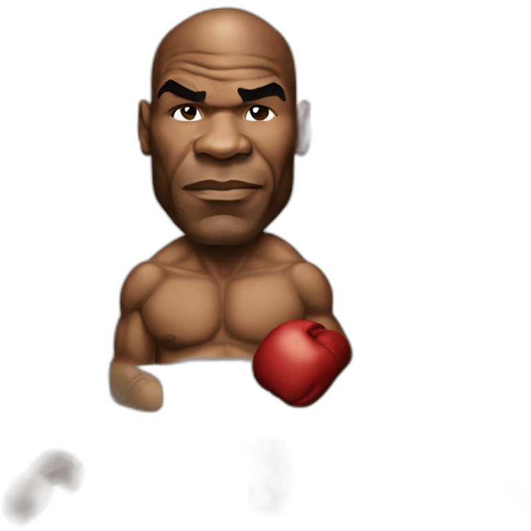 Mike tyson boxing with gloves realist emoji