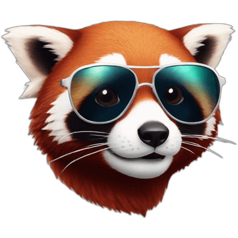 space red panda with sunglasses emoji