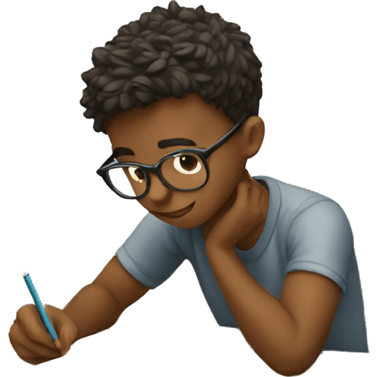 Boy studying emoji