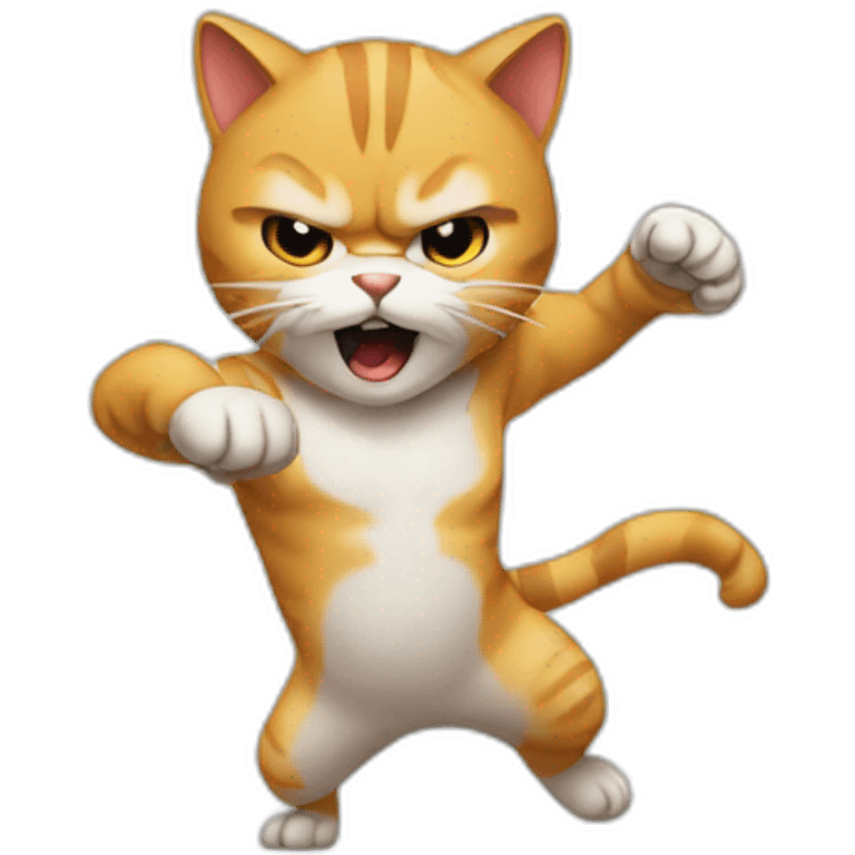 Fighting cat emoji