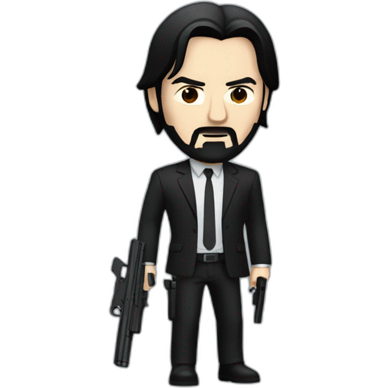 John Wick with a gun Stealth style emoji