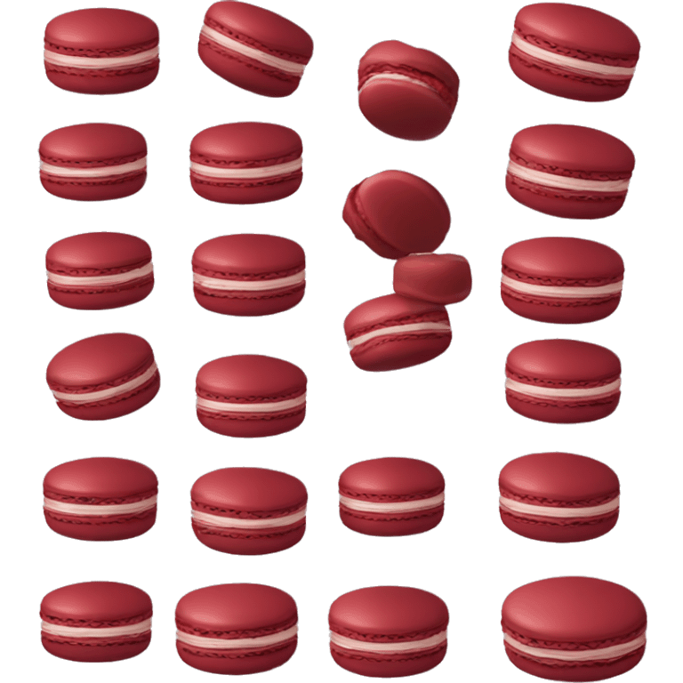 one dark red macaron  emoji