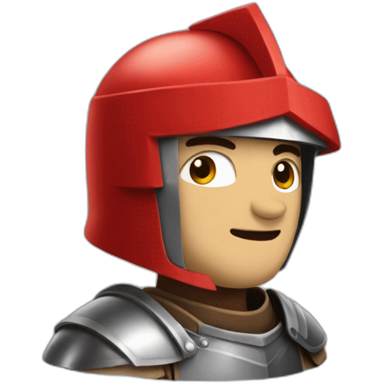 red appli knight emoji