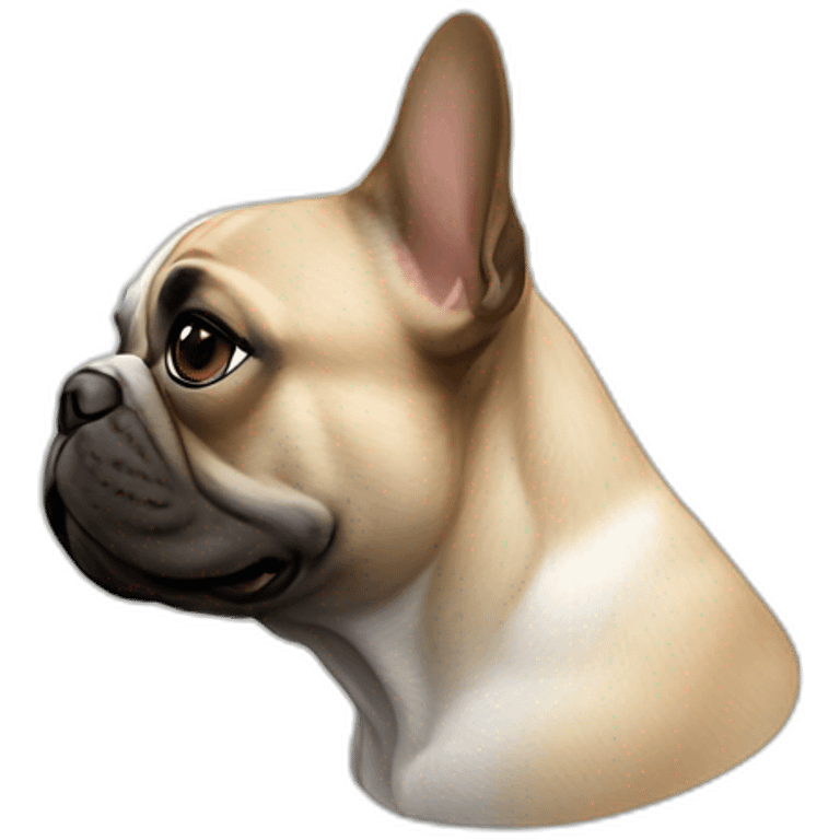 French Bulldog in profile emoji