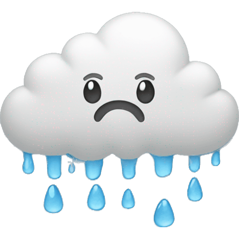 sad raining cloud emoji