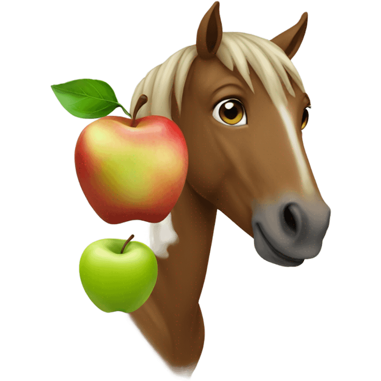 Horse eating apple  emoji