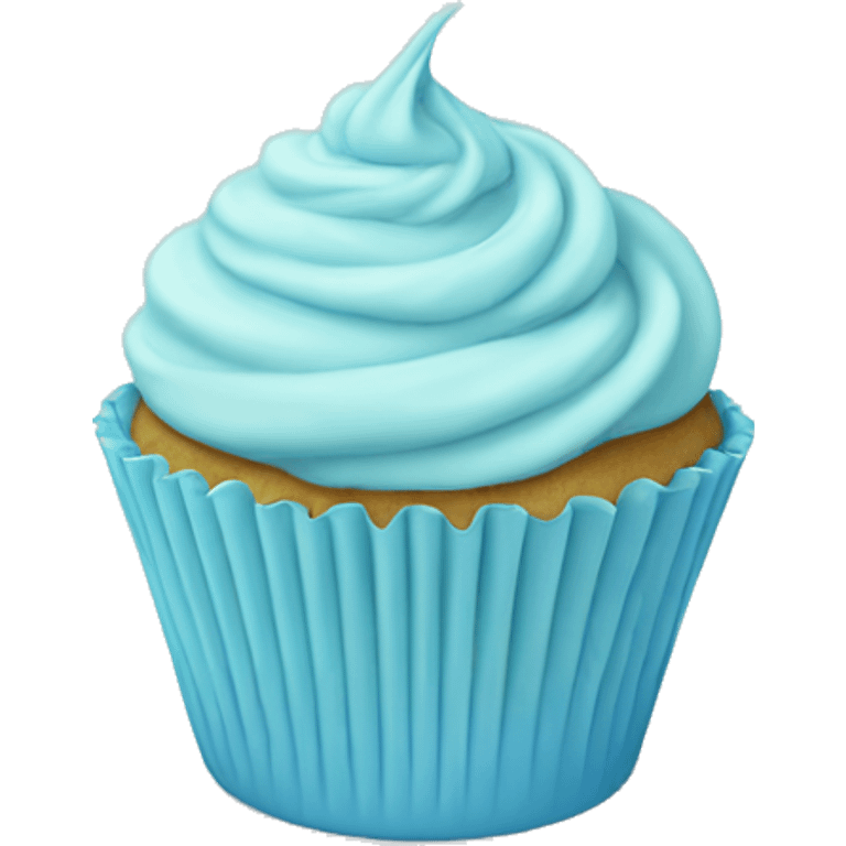 pastel blue cupcake emoji