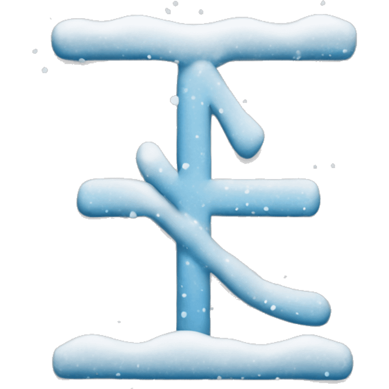 equal sign with snow emoji