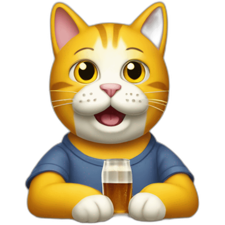 Homer beer cat emoji