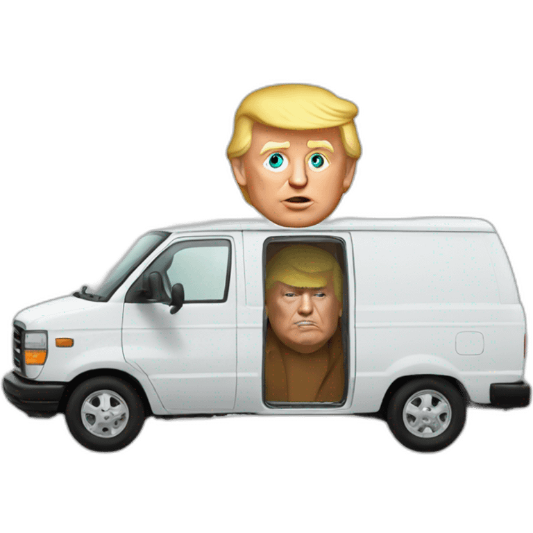 Trump in a white van emoji