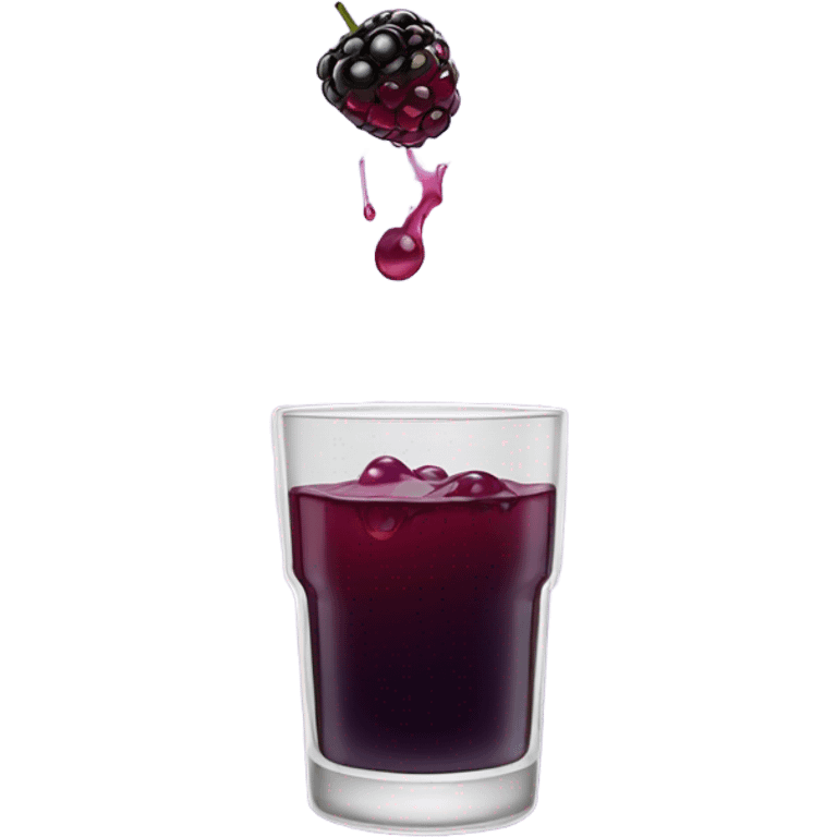 Black berry jelly falling from the bar emoji