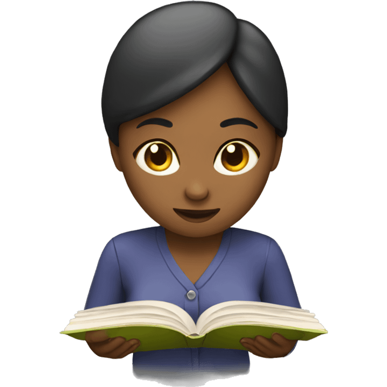 Woman reading and working emoji